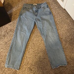Abercrombie & Fitch Light Blue Low Rise Baggy Jeans